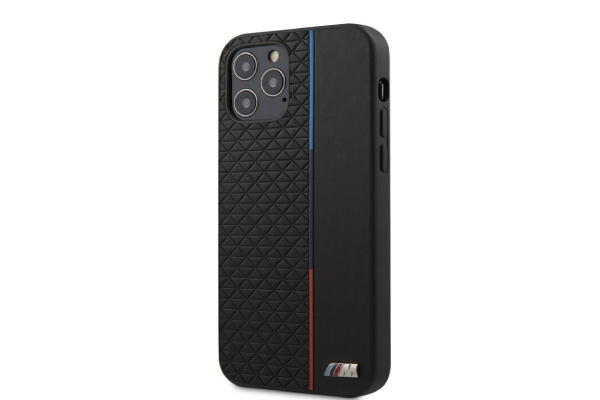 BMW iPhone 12-12Pro Skal - trianglar  Trefärgad - Svart
