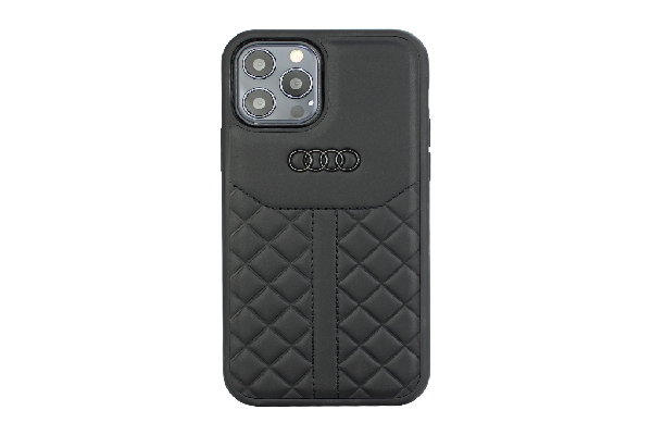 Audi iPhone 12 Pro Max skal - Äkta Läder - Svart