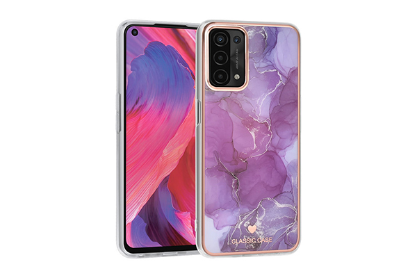 UNIQ Classic Oppo A54 & A74 skal - Lila marmor