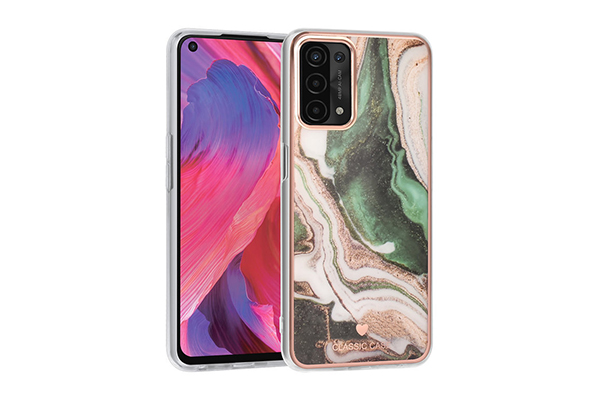 UNIQ Classic Oppo A54 & A74 skal - Marmorgrön