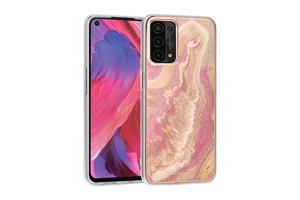 UNIQ Classic Oppo A54 & A74 skal - Marmorrosa