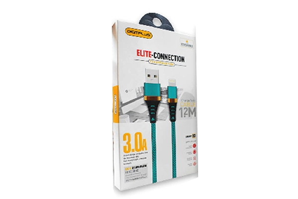 ELITE CONNECTION iPhone kable 3A 1.2m- Blå