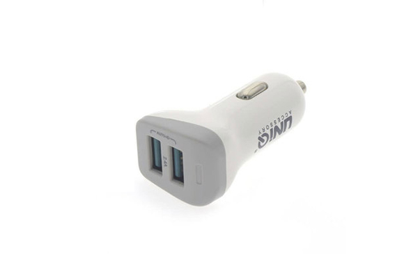 UNIQ Accessory Dubbel USB-port billaddare 2.4A