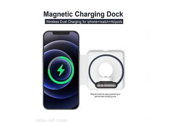 Magnetisk trådlös laddare för iPhone 12 / iWatch / Airpod