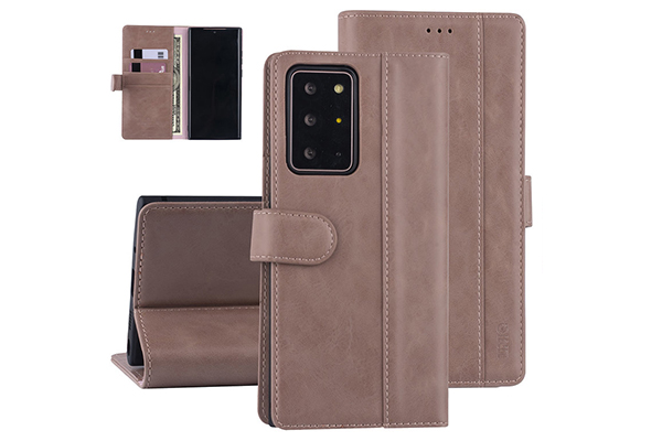  PU-läder Samsung Galaxy Note 20 Ultra fodral - Rosa