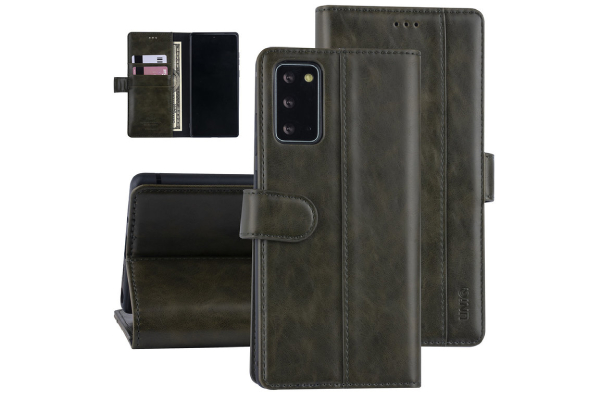 PU läder Samsung Galaxy Note 20 fodral - Mörkgrön 