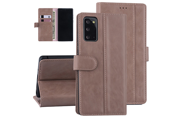 PU läder Samsung Galaxy Note 20 fodral - Rosa 