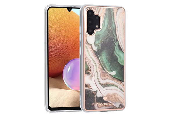 UNIQ Classic Samsung Galaxy A32 4G Skal - Marmorgrön