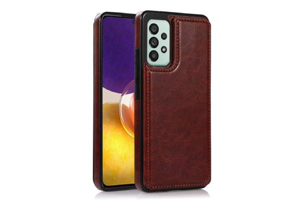 Fodral Plånbok Läder För Galaxy A33 5G - Brun