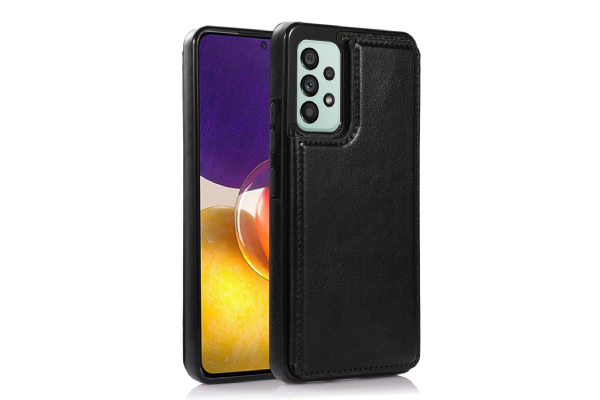Fodral Plånbok Läder För Galaxy A53 5G - Svart
