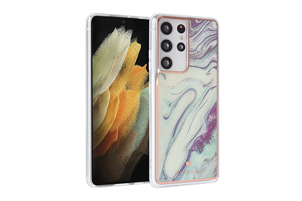 UNIQ Classic Samsung Galaxy S21 Ultra Skal - Marble Aquamarine