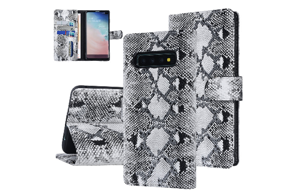 UNIQ Accessory Samsung Galaxy S10 Plus fodral - ormskinn - vit