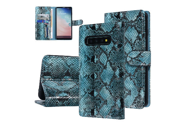  UNIQ Accessory Samsung Galaxy S10 fodral - ormskinn - grön